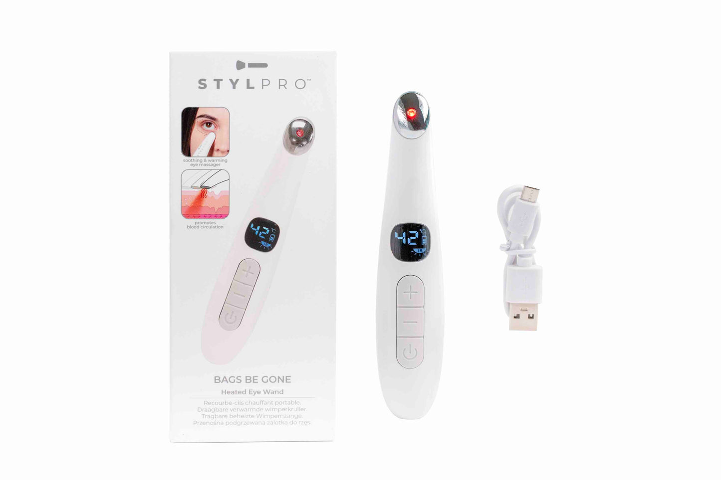 STYLPRO Heated Eye Wand- No mas bolsas en los Ojos