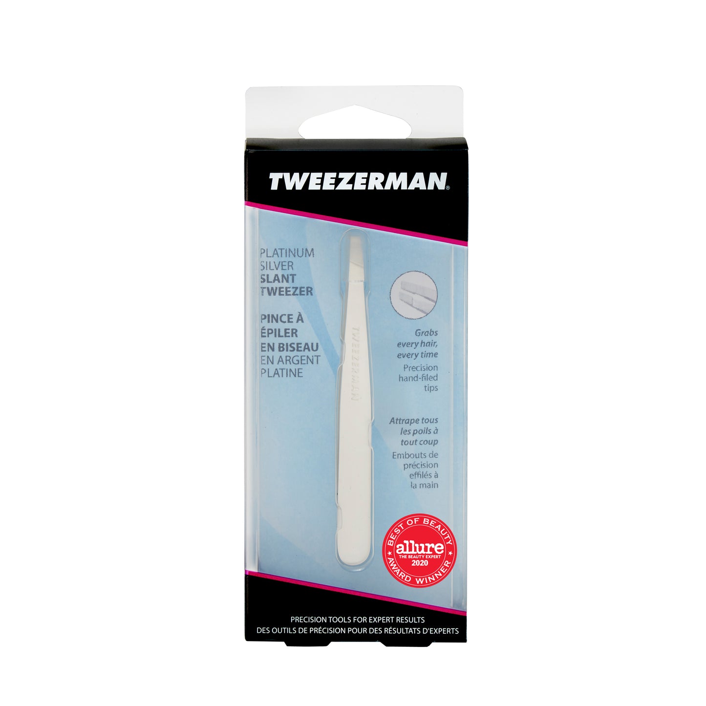 Slant Tweezer Classic Stainless Steel-Pinza Inclinada Clásica de Acero Inoxidable