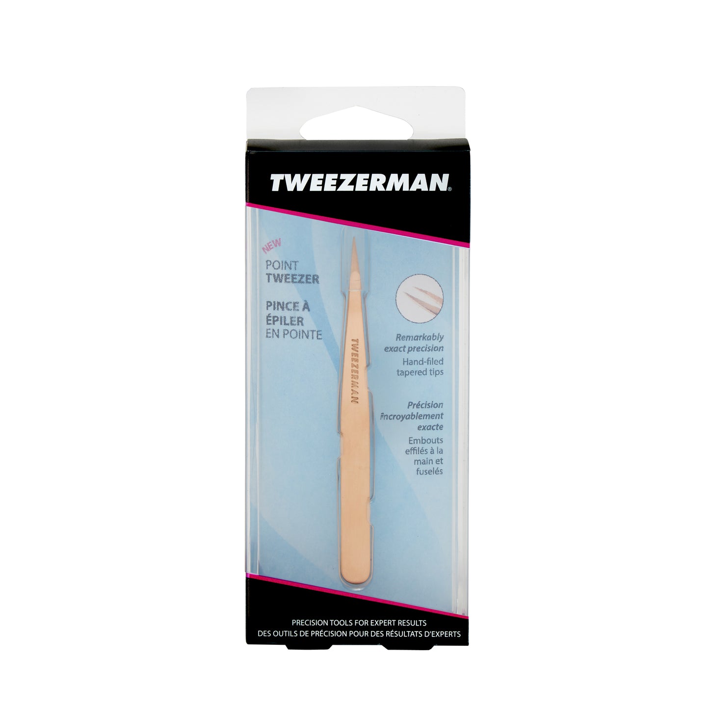 Point Tweezer Rose Gold-Pinza Punta Oro Rosa