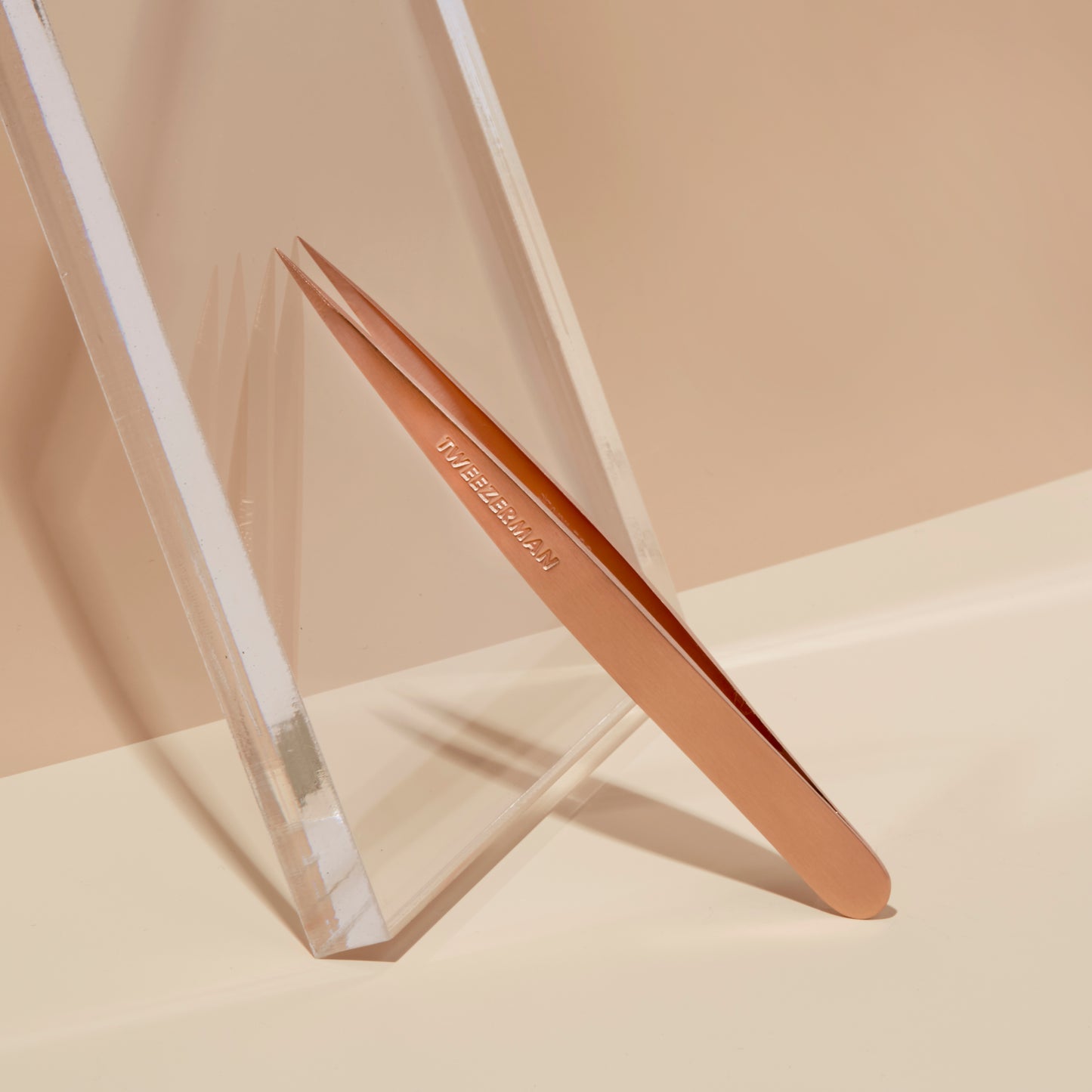 Point Tweezer Rose Gold-Pinza Punta Oro Rosa